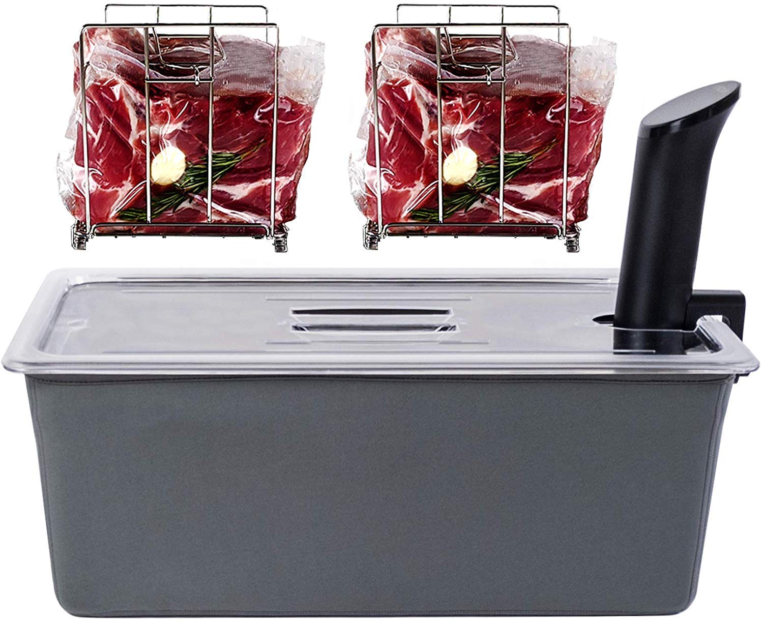 25L BPA-vrije Sous Vide-kookcontainer met deksel - Hittebestendig voor nauwkeurige maaltijden met lage temperatuur (past op de meeste dompelcirculatiepompen)  6